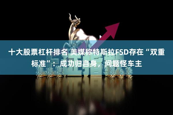 十大股票杠杆排名 美媒称特斯拉FSD存在“双重标准”:成功归自身,问题怪车主